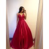 Marizu fashion krásné vínově červené saténové maturitní, plesové, společenské šaty na ramínka