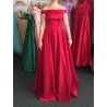 Marizu fashion nádherné vínově červené saténové maturitní, plesové, společenské šaty se spadlými rameny