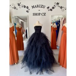 Marizu fashion extravagantní černé maturitní, plesové šaty ve stylu gotika