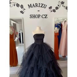Marizu fashion extravagantní černé maturitní, plesové šaty ve stylu gotika
