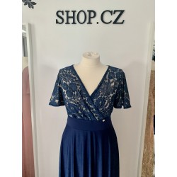 Marizu fashion plus size krásné námořnické plesové společenské šaty s krajkou pro plnoštíhlou postavu