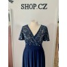 Marizu fashion plus size krásné námořnické plesové společenské šaty s krajkou pro plnoštíhlou postavu