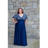 Marizu fashion plus size krásné námořnické plesové společenské šaty s krajkou pro plnoštíhlou postavu