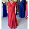 Marizu fashion plus size krásné červené plesové společenské šaty pro plnoštíhlou postavu