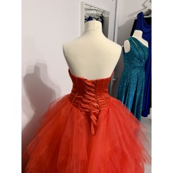 Marizu fashion extravagantní červené maturitní, plesové šaty