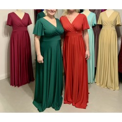 Marizu fashion plus size krásné červené plesové společenské šaty pro plnoštíhlou postavu