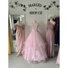 Marizu fashion světle růžové tylové maturitní, plesové, společenské šaty