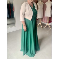 Marizu fashion plus size krásné tmavě zelené plesové společenské šaty pro plnoštíhlou postavu