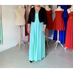 Marizu fashion plus size krásné mint plesové společenské šaty pro plnoštíhlou postavu