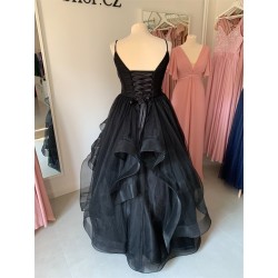 Marizu fashion černé tylové maturitní, plesové, společenské šaty