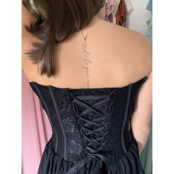 Marizu Fashion nádherné černé plesové šaty s krajkovým korzetem