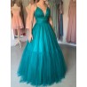 Marizu fashion tmavě tyrkysové maturitní, plesové šaty