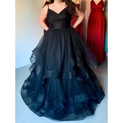 Marizu fashion černé tylové maturitní, plesové, společenské šaty