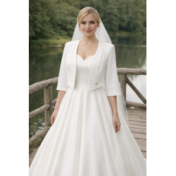 Elegantní bílé sako s 3/4 rukávem