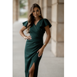 Tmavě zelené dlouhé společenské šaty