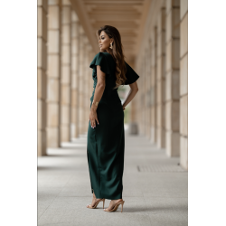 Tmavě zelené dlouhé společenské šaty