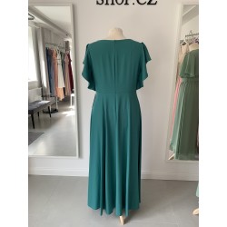 Zelené dlouhé společenské šaty vhodné pro moletky