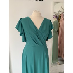 Zelené dlouhé společenské šaty vhodné pro moletky