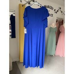 Královské modré dlouhé společenské šaty vhodné pro moletky