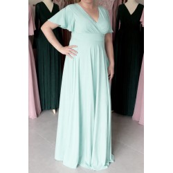 Marizu fashion plus size krásné mátově zelené plesové společenské šaty pro plnoštíhlou postavu